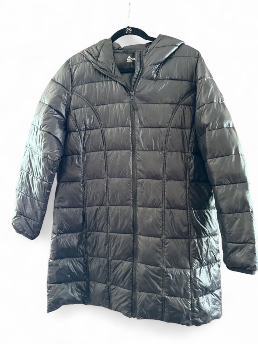 Black Quilted Hooded Coat - Women's Jacket